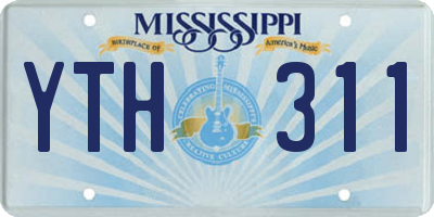 MS license plate YTH311