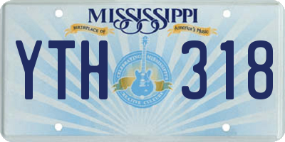 MS license plate YTH318