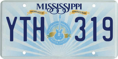 MS license plate YTH319