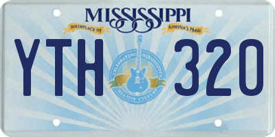 MS license plate YTH320