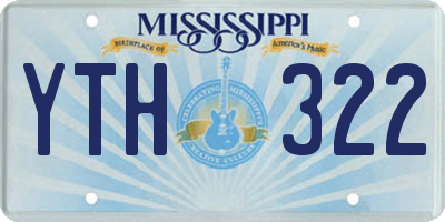MS license plate YTH322