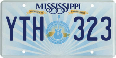 MS license plate YTH323