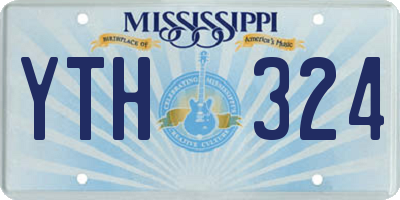 MS license plate YTH324