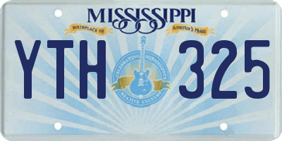 MS license plate YTH325