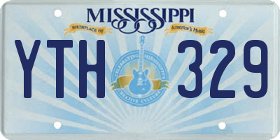 MS license plate YTH329