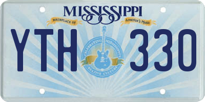MS license plate YTH330