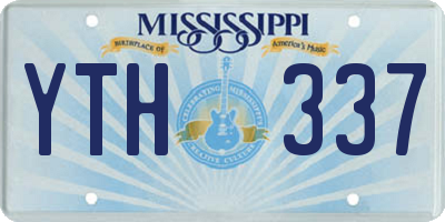 MS license plate YTH337