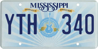 MS license plate YTH340