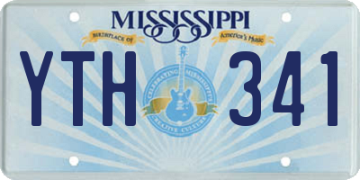 MS license plate YTH341