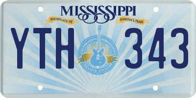 MS license plate YTH343