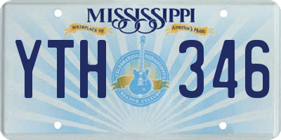 MS license plate YTH346