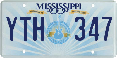 MS license plate YTH347