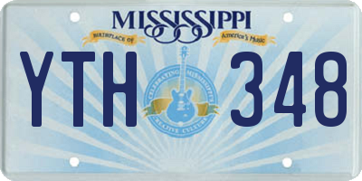 MS license plate YTH348