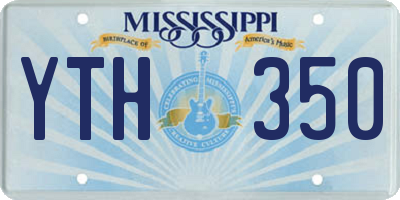 MS license plate YTH350