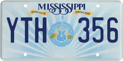 MS license plate YTH356