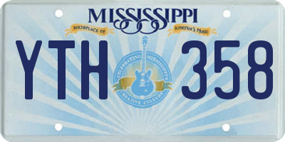 MS license plate YTH358