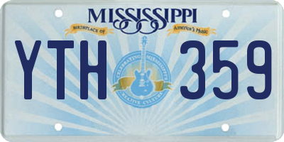 MS license plate YTH359