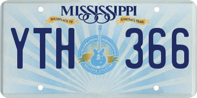 MS license plate YTH366