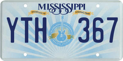 MS license plate YTH367