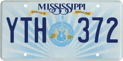 MS license plate YTH372