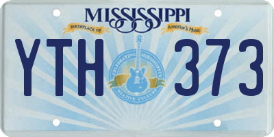 MS license plate YTH373