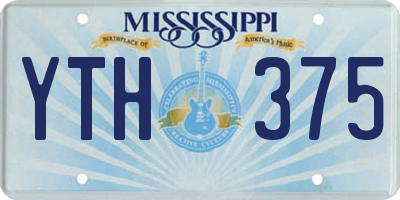 MS license plate YTH375