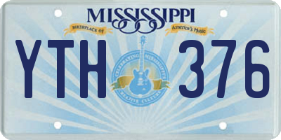 MS license plate YTH376