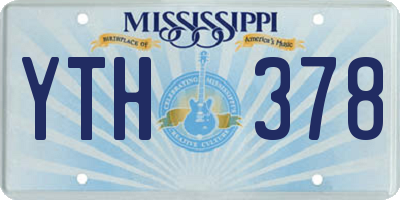 MS license plate YTH378
