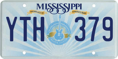 MS license plate YTH379