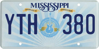 MS license plate YTH380