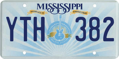 MS license plate YTH382