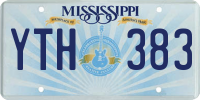 MS license plate YTH383