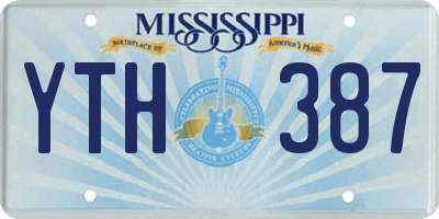 MS license plate YTH387