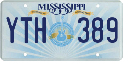 MS license plate YTH389