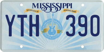 MS license plate YTH390