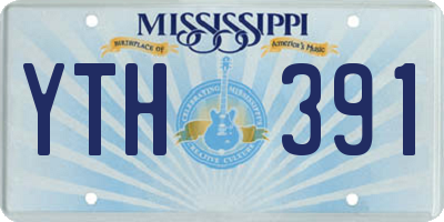 MS license plate YTH391