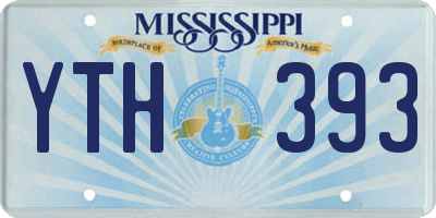 MS license plate YTH393