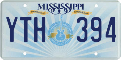 MS license plate YTH394