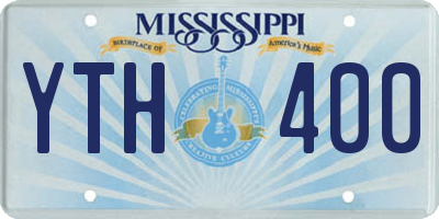 MS license plate YTH400