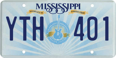 MS license plate YTH401