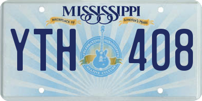 MS license plate YTH408