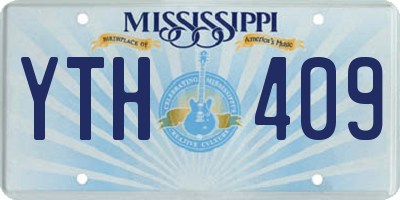 MS license plate YTH409