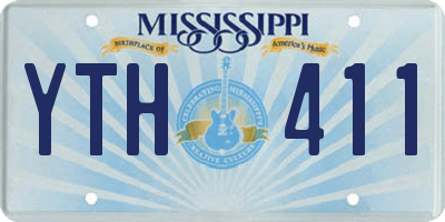 MS license plate YTH411