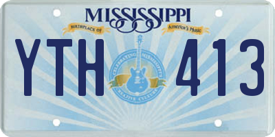 MS license plate YTH413