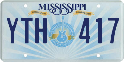 MS license plate YTH417