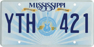 MS license plate YTH421