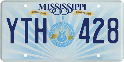 MS license plate YTH428