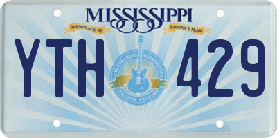 MS license plate YTH429