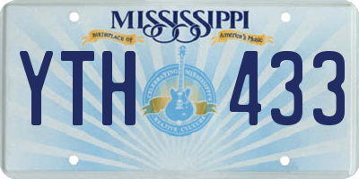 MS license plate YTH433