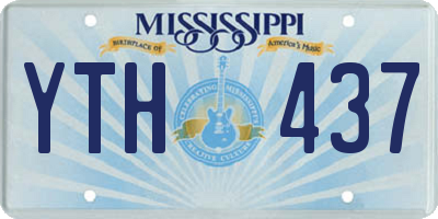 MS license plate YTH437